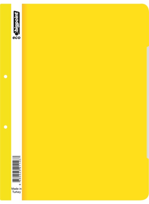 Bigpoint | Wire File, Compatible with Plastic Files - 80 Grams (180 A4) Capacity, Yellow, 50 Pieces 