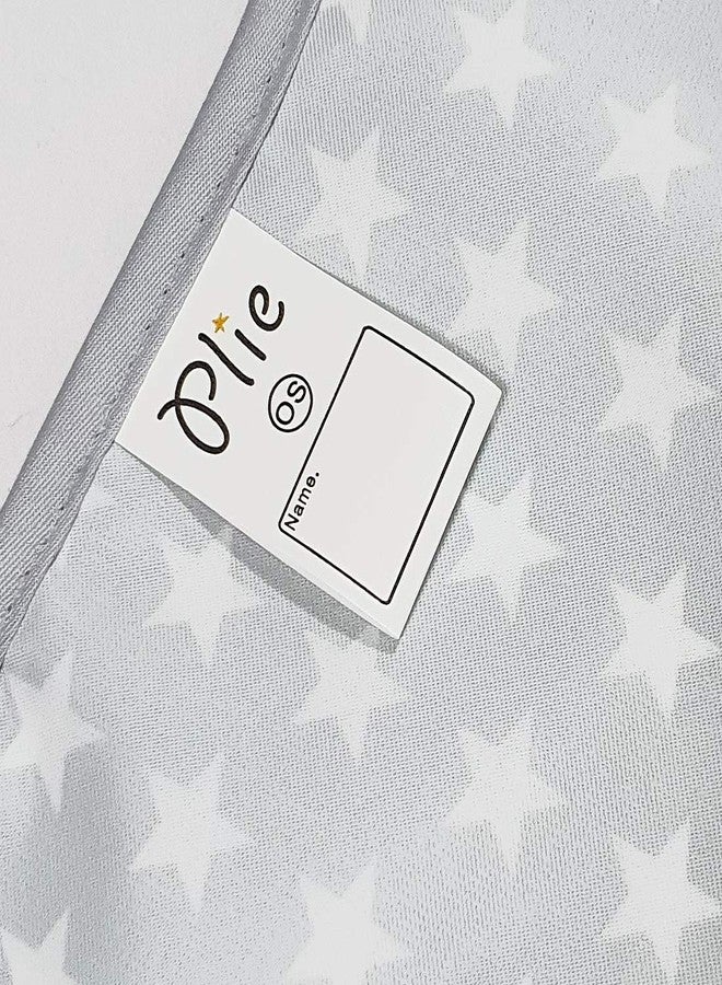 Plie Short Sleeve Waterproof Bib for Toddlers - Easy Clean Feeding Apron for Mealtime, Daycare, Self-Feeding & Messy Play, Lightweight BPA-Free Baby Bib (6-24 Months), Feeding - Gray/Star - Image 4
