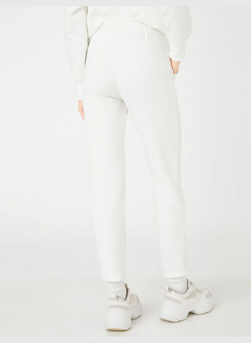KOTON Slim Leg Trousers Relax Fit Drawstring Pocket