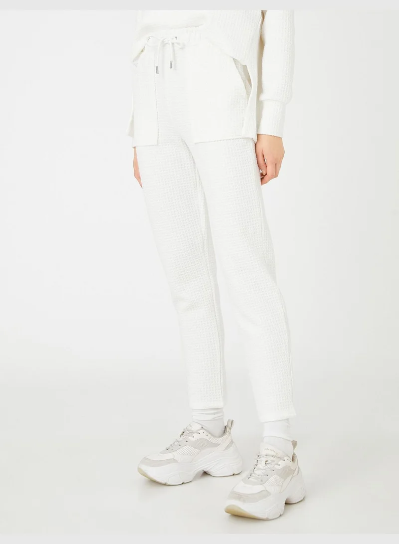 KOTON Slim Leg Trousers Relax Fit Drawstring Pocket