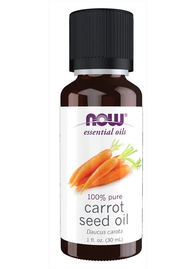 now Essential Oils, Carrot Seed Oil, Grounding Aromatherapy Scent, Steam Distilled, 100% Pure, Vegan, Child Resistant Cap, 1-Ounce  - Image 1