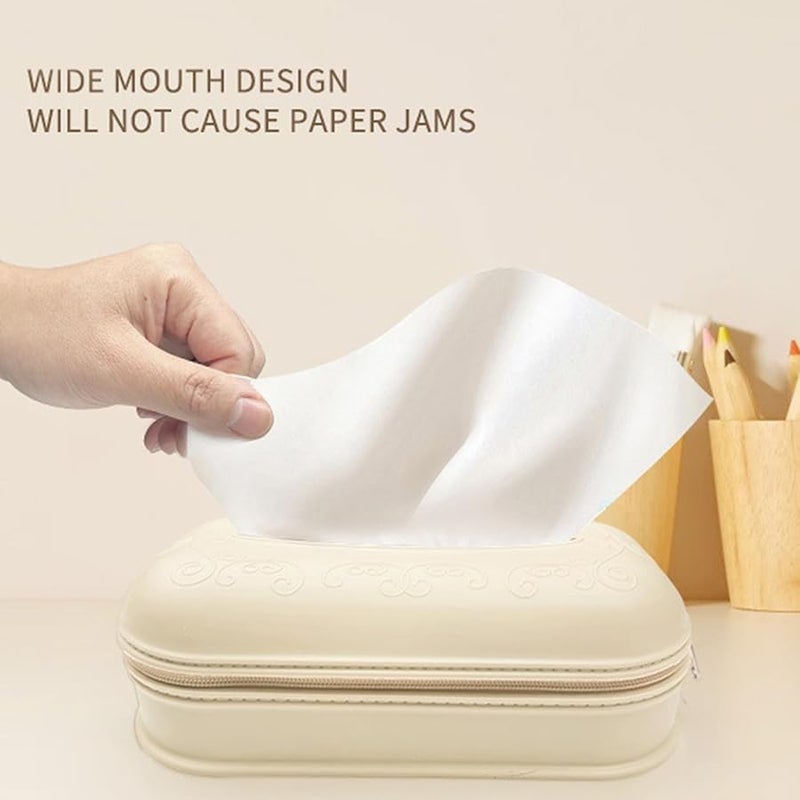 حامل علبة المناديل السيليكوني الأخضر عالي المرونة من مادة غذائية لتزيين المنزل - Image 4