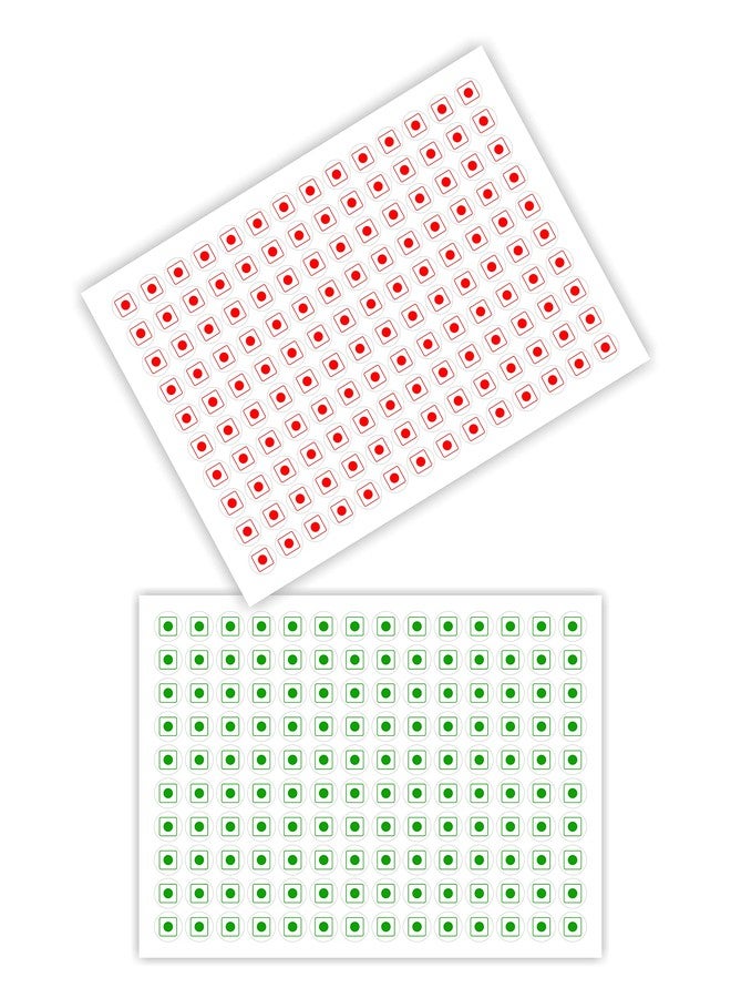 Iberry's Self Adhesive Veg and Non Veg Food Label Stickers, Green and Red Round Shape for Food Packaging, 9mm Diameter, 540 Pieces Each - Image 2