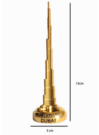 Souvenir Souq Metal Burj Khalifa 3 pcs 12 cm multicolor, Gold,Silver,Antique polish - view 3