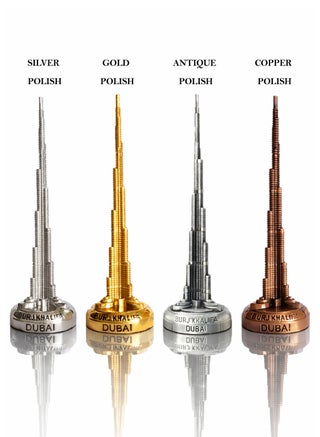 Souvenir Souq Metal Burj Khalifa 3 pcs 12 cm multicolor, Gold,Silver,Antique polish - view 4