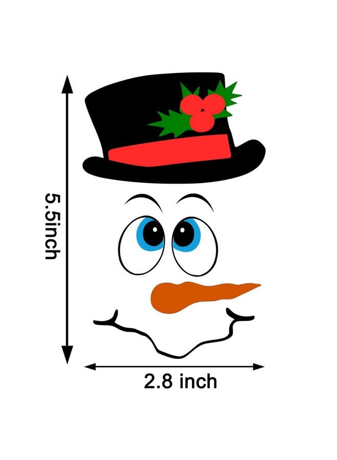 Finduat 33 Pcs Snowman Face Stickers For Christmas Ornaments, Vinyl Decals Diy Craft Art Stickers For Christmas Ball/Water Bottles, Vinyl Christmas Stickers For Home Christmas Window Sticker Party Decorations - Image 2