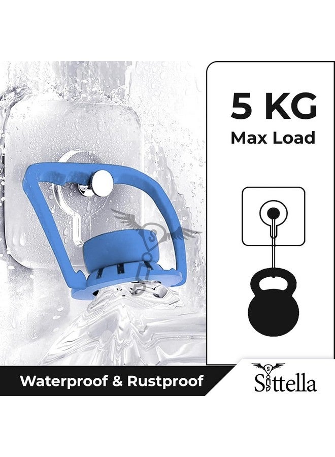 SITTELLA SITTELLA Stainless Steel 10 Pieces Self Adhesive Heavy Duty Nail Photo Wall Hook No Drilling Installation For Use Inside Home & Kitchen, Transparent - Image 5
