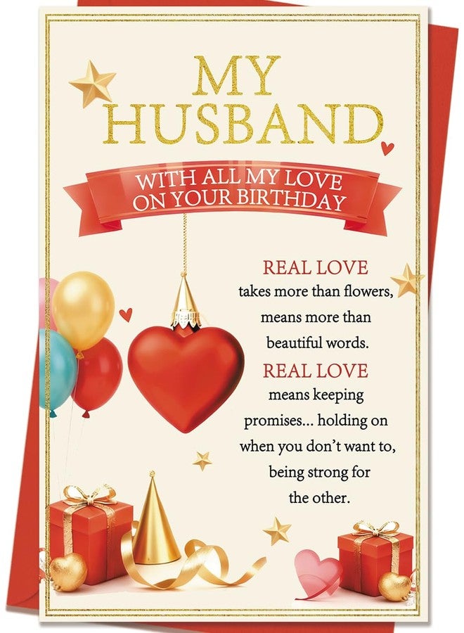 Mcduldul Husband Birthday Card | Romantic Husband Birthday Gifts Decorations for Him ＆ Men from Wife - Image 1