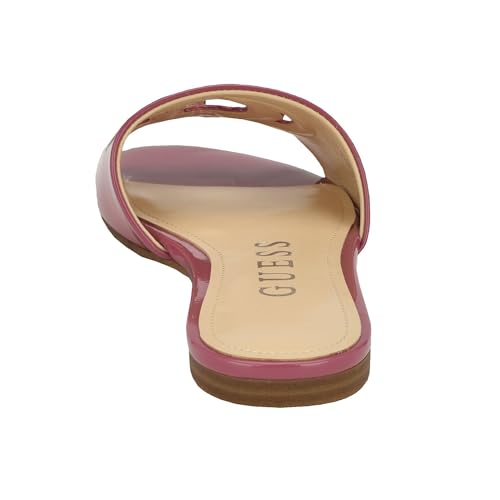 GUESS صندل مسطح تاشيا للنساء من غيس، وردي فاتح لامع 682، 6.5 - Image 5