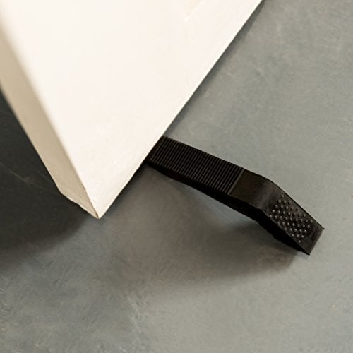 Homi Premium Rubber Door Stopper, Door Stop Wedge For Large Door Gaps to Keep Door Securely Open on All Surfaces, Non-Scratching Door Stop -Tall Type Design Black - Image 4