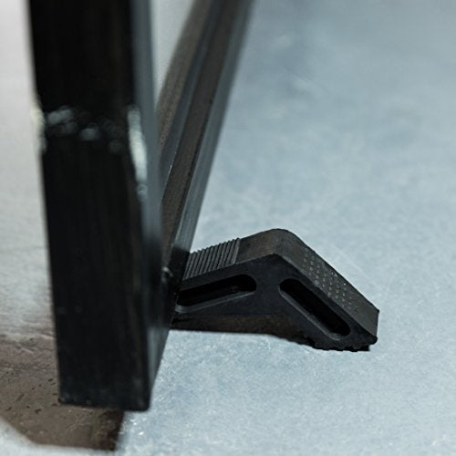 Homi Premium Rubber Door Stopper, Door Stop Wedge For Large Door Gaps to Keep Door Securely Open on All Surfaces, Non-Scratching Door Stop -Tall Type Design Black - Image 3