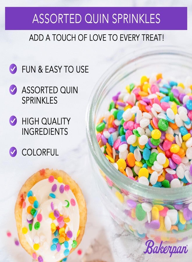 Bakerpan Quins Alphabet Sprinkles for Cake Decorating - 6.1 Ounces - ABC Edible Confetti Sprinkles for Cupcakes, Ice Cream, Cookies, Cakes - Image 4
