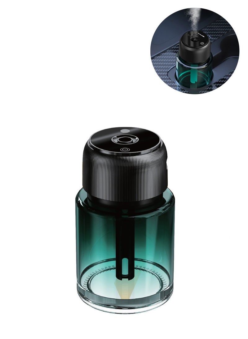 دبليو تيك معطر سيارات ذكي للجميع Rechargeable Air Freshener Mist Dispenser مع تشغيل/إيقاف تلقائي، ديكور داخلي أنيق - أسود - Image 1