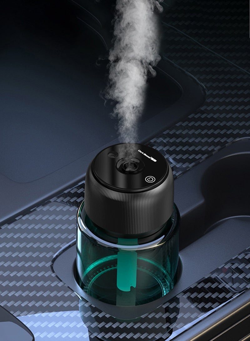 دبليو تيك معطر سيارات ذكي للجميع Rechargeable Air Freshener Mist Dispenser مع تشغيل/إيقاف تلقائي، ديكور داخلي أنيق - أسود - Image 4