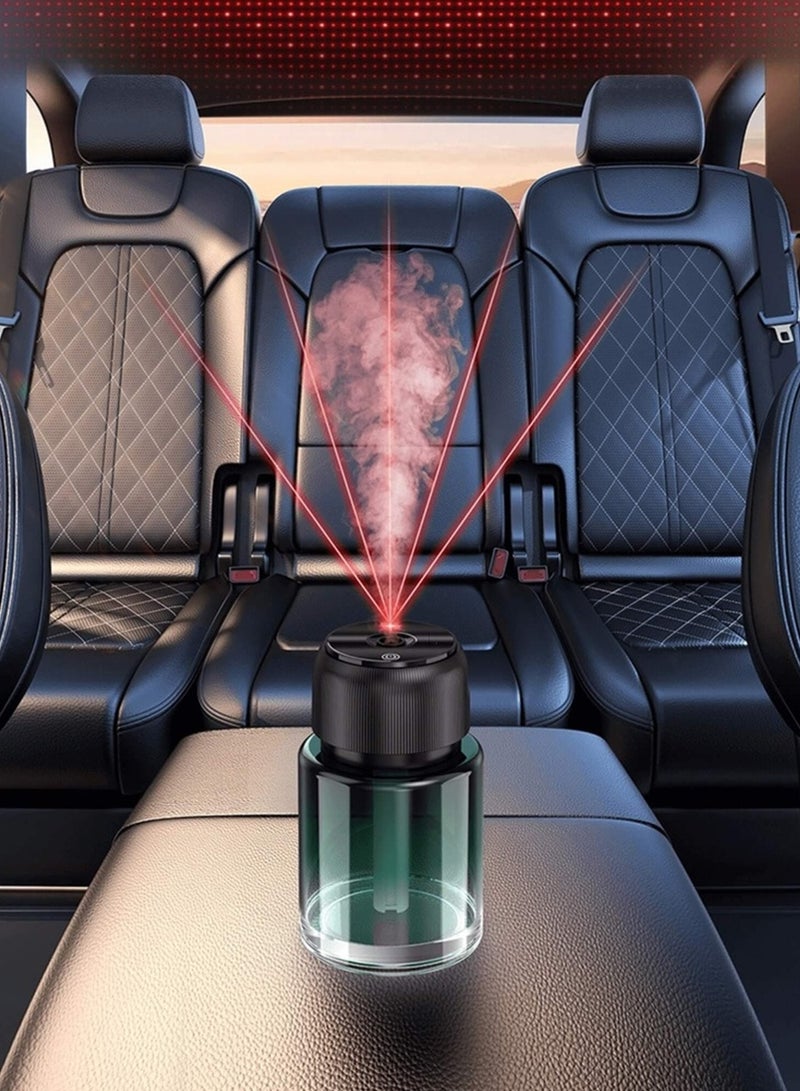 دبليو تيك معطر سيارات ذكي للجميع Rechargeable Air Freshener Mist Dispenser مع تشغيل/إيقاف تلقائي، ديكور داخلي أنيق - أسود - Image 5