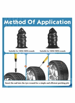 KASTWAVE Tire Repair Rubber Nail with Screwdriver, 62Pcs Car Screws Auto Motorcycle Vacuum Nails Self Service Fast Tools  - Image 5