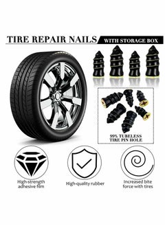 KASTWAVE Tire Repair Rubber Nail with Screwdriver, 62Pcs Car Screws Auto Motorcycle Vacuum Nails Self Service Fast Tools  - Image 4