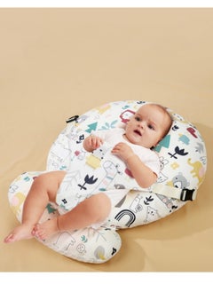 شو وو وسادة Baby Look Up and Lying، وسادة الرضاعة للرضاعة الطبيعية، وسائد الرضاعة الطبيعية الأصلية متعددة الوظائف ذات الحجم الكبير تمنح الأم والطفل المزيد من الدعم مع غطاء قطني قابل للإزالة  - Image 1