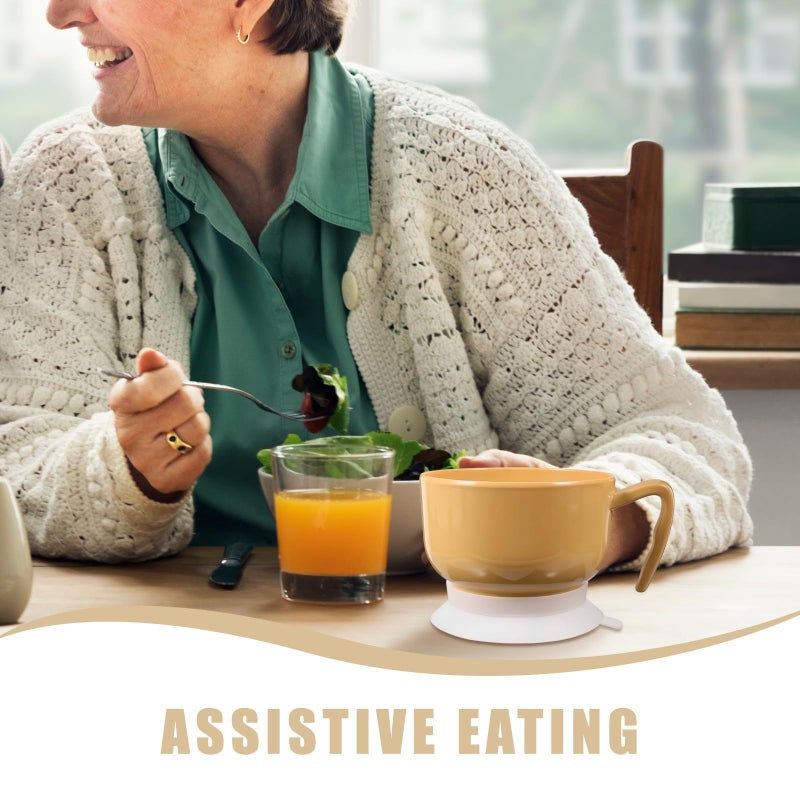 Adaptive Suction Base Bowl For Elderly Anti Spill Self Feeding Elderly Care Tableware Stroke Recovery - Image 4