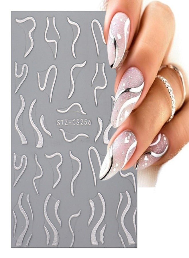 TailaiMei 6 Sheets Golden Line Nail Stickers, 3D Design Self-Adhesive Nail Art Decals for DIY Nail Decorations (502) - Image 2