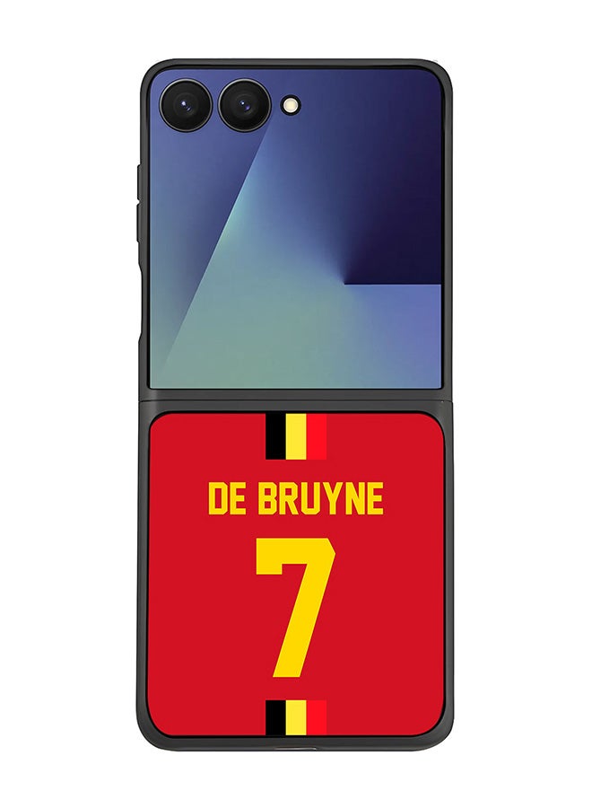 Stylizedd For Samsung Galaxy Z Flip7 Case,Slim fit Camera Protection, Shockproof Thin Phone cover  - Football - Belgium,  De Bruyne