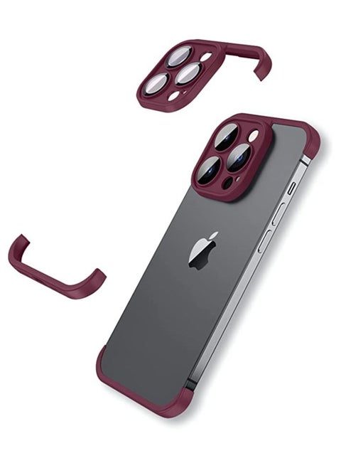 Frameless Case fro iphone 14 pro max with camera lens protector Slim Soft TPU Shockproof Phone Cover