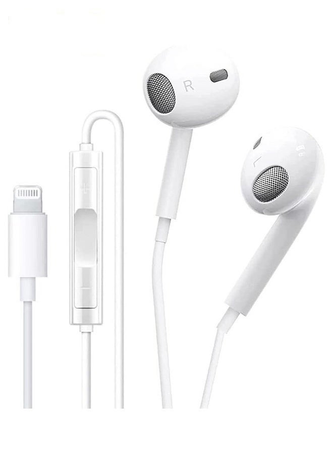 Bukela Earbuds Headphones With Lightning Connector Wired In-Ear Noise Canceling Isolating Earphone For IPhone 14/13/12/11/SE/X/XR/XS/8/7 (Built-in Microphone&Volume Control)