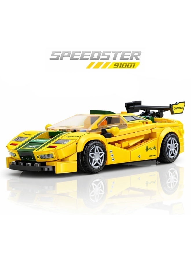 Qman Speedster Sports Car Building Blocks Set - 282PCS - Adjustable Rear Spoiler & Detachable Roof - Image 1