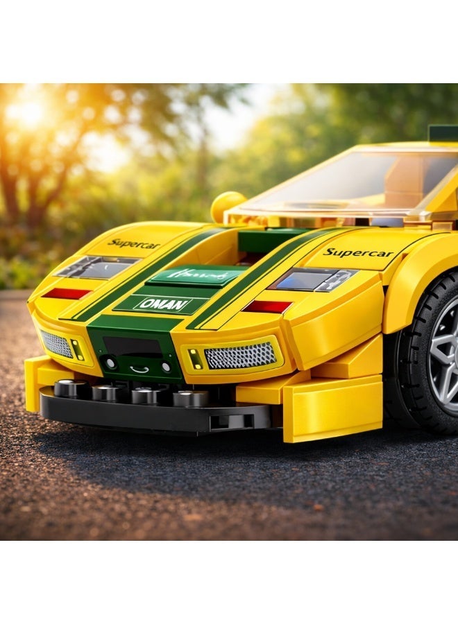 Qman Speedster Sports Car Building Blocks Set - 282PCS - Adjustable Rear Spoiler & Detachable Roof - Image 2