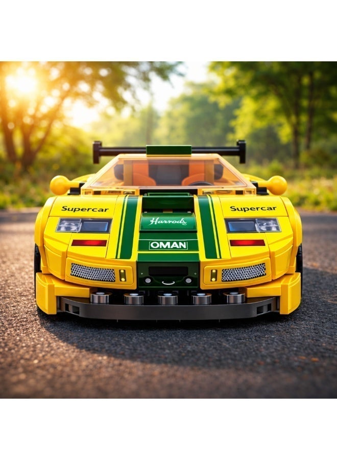 Qman Speedster Sports Car Building Blocks Set - 282PCS - Adjustable Rear Spoiler & Detachable Roof - Image 4