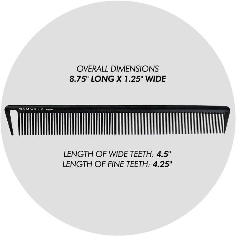 Sam Villa Signature Series Professional Long Cutting & Hair Parting Comb - Image 4