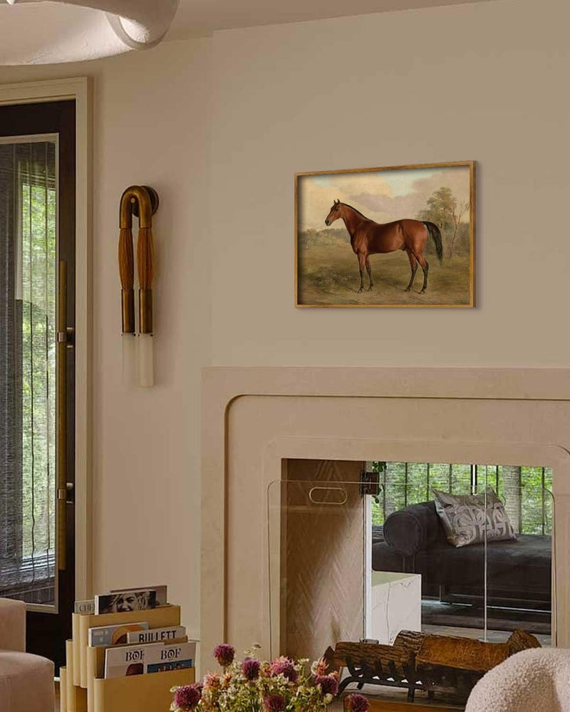 Kizbok Vintage Horse Wall Art Prints  Farmhouse Farmhouse Wall Decor Vintage Western Canvas Prints Antique Horse Oil Painting  Rustic Country Art Pictures for Bedroom  Farmhouse Decor for Bathroom Home(8"" x 10""-UNFRAMED) - Image 5