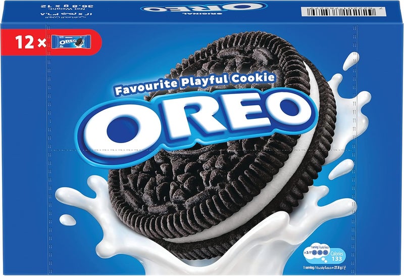 Oreo Milk And Chocolate Taste Cookies - 12 Individually Wrapped Cookies (36.8g each) - Image 1