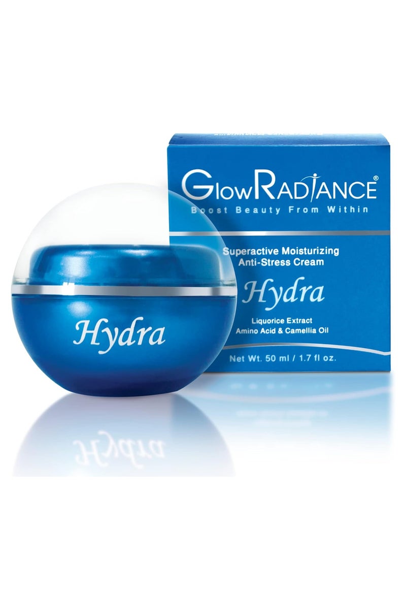 Glow Radiance كريم الترطيب المضاد للتوتر من جلو راديانس هايدرا - 50 مل | كريم مرطب ومهدئ للوجه لجميع أنواع البشرة - Image 1