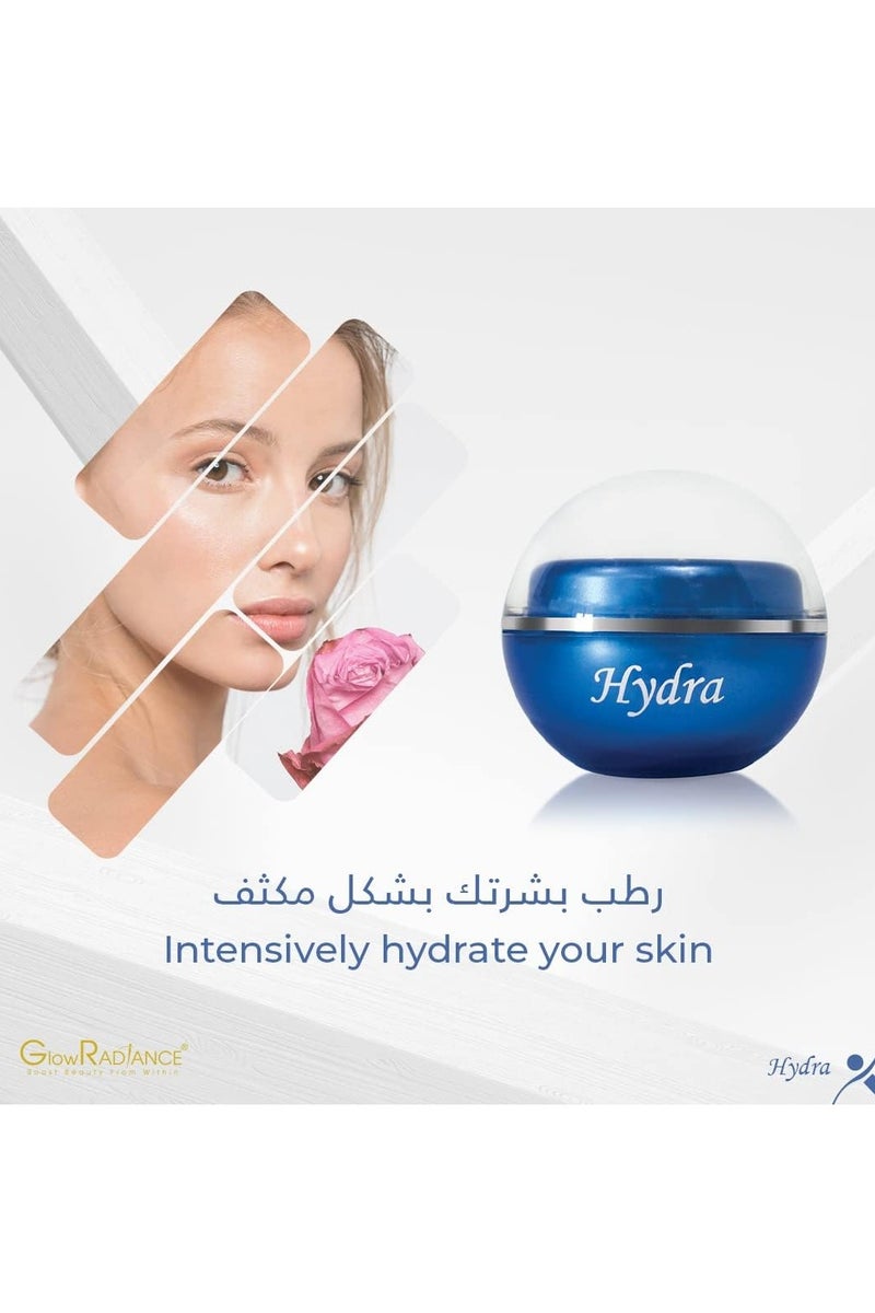 Glow Radiance كريم الترطيب المضاد للتوتر من جلو راديانس هايدرا - 50 مل | كريم مرطب ومهدئ للوجه لجميع أنواع البشرة - Image 2