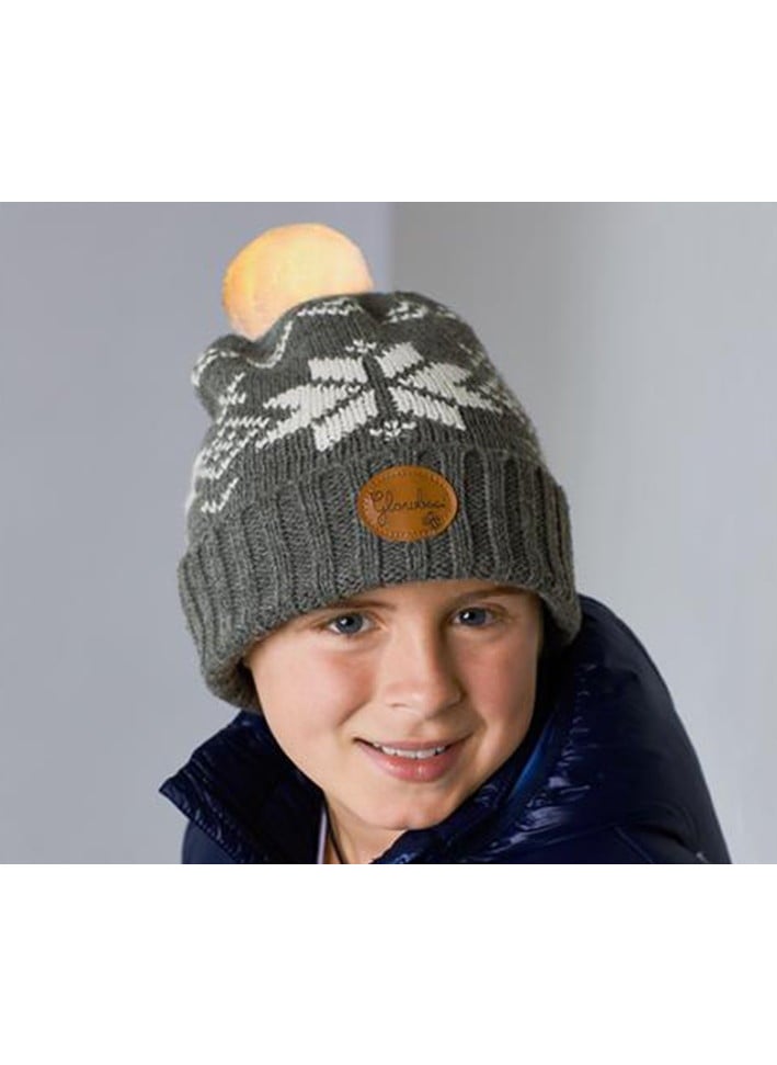 Tchibo - Kids Hat With Glowing Pom Pom, Grey - Image 1