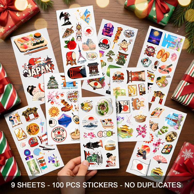 BETANAS 100 Pieces Japan Sticker Japanese Travel Stickers Vinyl Waterproof for Teens Adults Car, Wall Decor Tokyo Decal, Hard hat Scrapbook Laptop Phone Birthday Christmas Gift for All Ages Wall Decor - Image 3