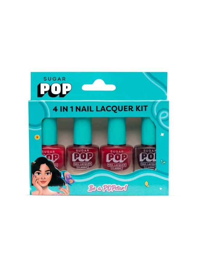سكر بوب مجموعة طلاء الأظافر "شوجر بوب" (SUGAR POP) 4 في 1 - درجة 02 Rouge Canvas - Image 4