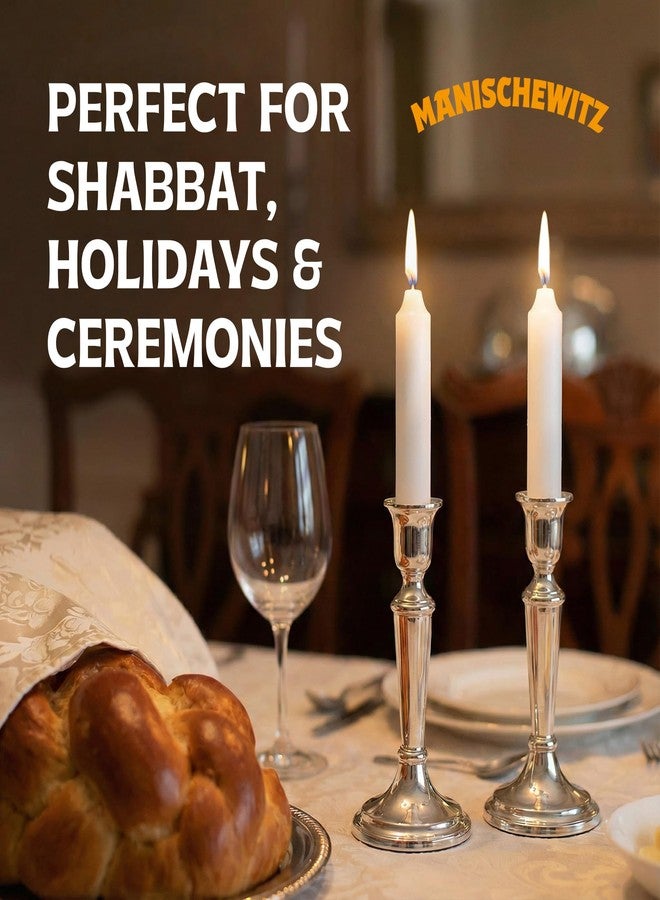 Manischewitz Shabbat Candles 72 Count | Burns for 3 Hours, Fits Standard Candlestick Holders, Perfect for Shabbos and Holidays - Image 3
