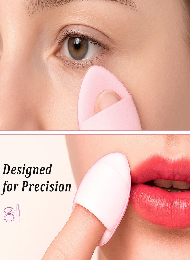 Brvlsoc 50PCS Mini Triangle Makeup Puffs – Soft Finger Sponge Set for Foundation, Powder & Concealer, Reusable Cosmetic Puffs (Pink) - Image 3
