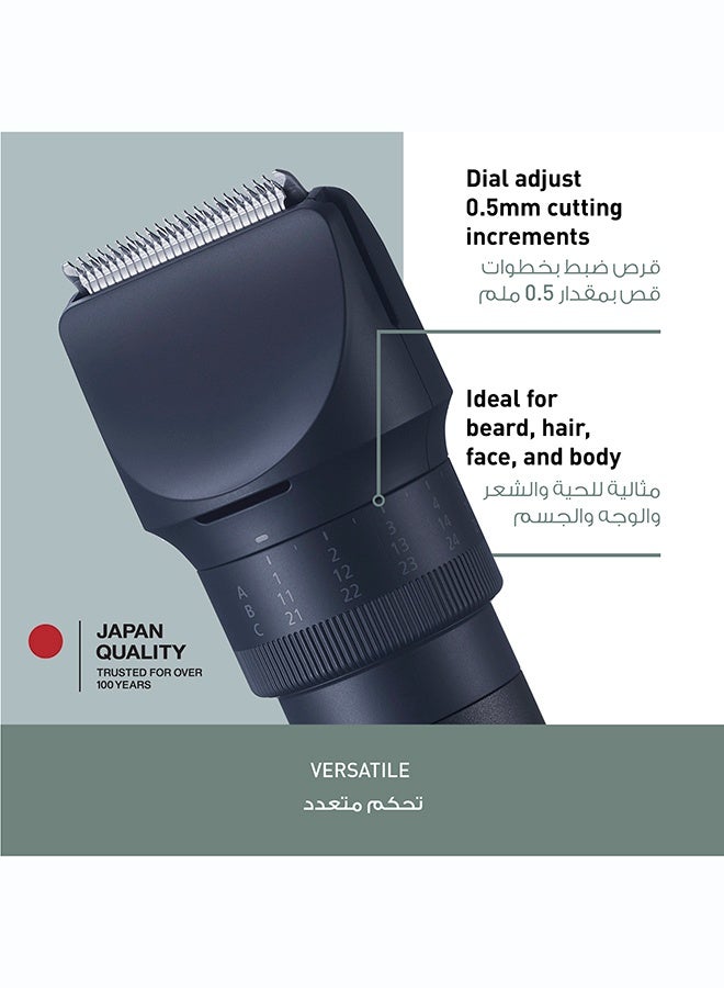 Panasonic MultiShape Men's Grooming Kit – ER-CKL2 Waterproof Beard, Hair & Body Trimmer (Main Unit) with Nose/Ear/Facial Trimmer & 3-Blade Stainless Steel Shaver Head Attachments, Rechargeable Li-ion - Image 4
