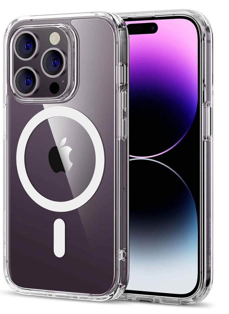 ALFY & CO Apple iPhone 14 Pro Case With MagSafe Clear 6.1 Inch Slim Thin Magnetic Cover Yellowing-Resistant Anti-Drop Shock Absorption Anti-Scratch and Hard Back Crystal Case Clear  - Image 1