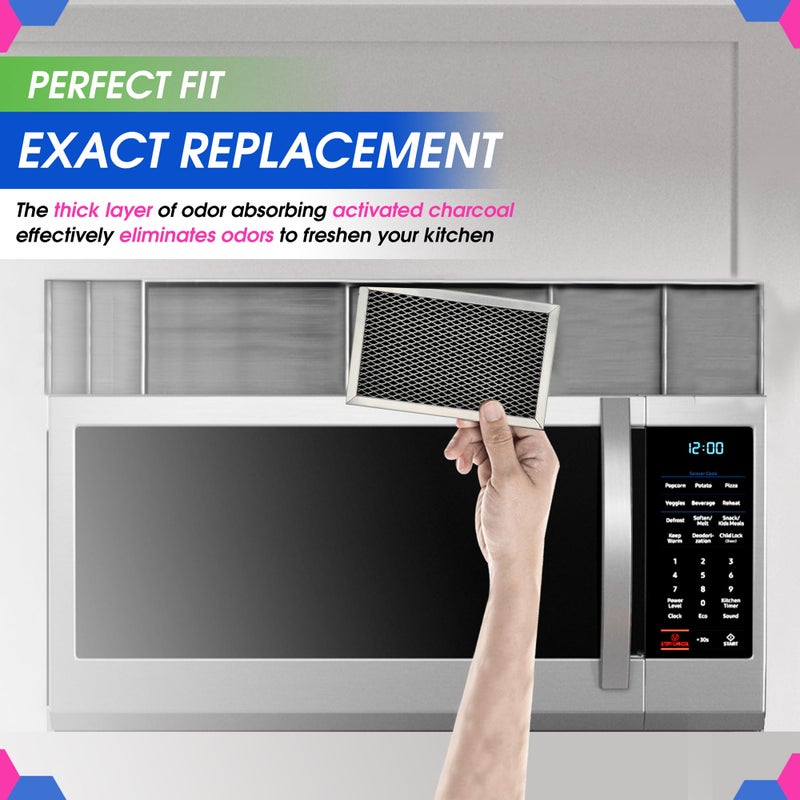 Bagean Microwave Filter Replacement 7.68"" X 4.85"" Jx81C Wb02X10776 Ge Microwave Charcoal Filter - Also Fits Lg Kenmore Carbon Filter - Freshens And Filters Kitchen Air In Over The Range Oven Vent Fan - Image 5