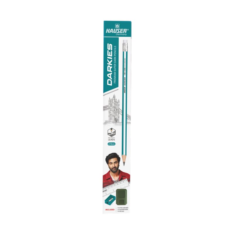 HAUSER ARTZ Dark Pencils Set 20 Pcs Multicolor Pencils | Extra Dark Lead for Smooth Writing | Ideal for Kids School Use & Drawing - Image 1