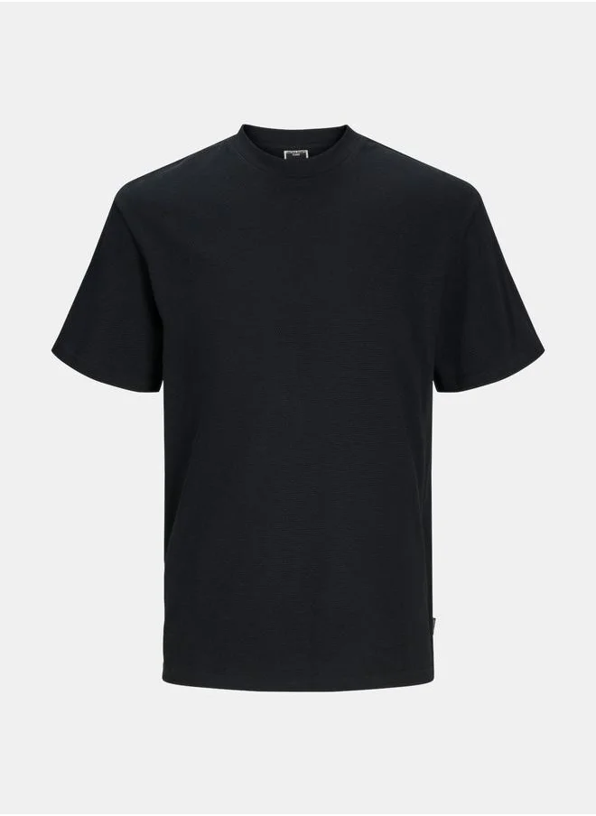 جاك اند جونز Textured Round Neck T-Shirt