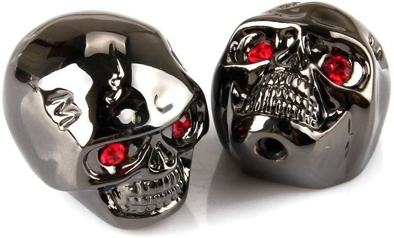 TUOREN 4pcs Skull Knob Electric Guitar Volume Tone Control Knobs for Electric Guitar Bass Replacement Parts (Black) - Image 2