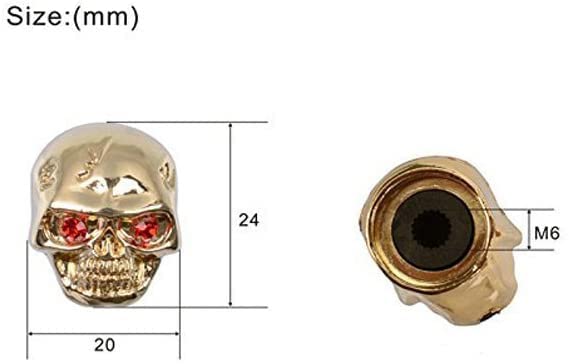 TUOREN 4pcs Skull Knob Electric Guitar Volume Tone Control Knobs for Electric Guitar Bass Replacement Parts (Black) - Image 5
