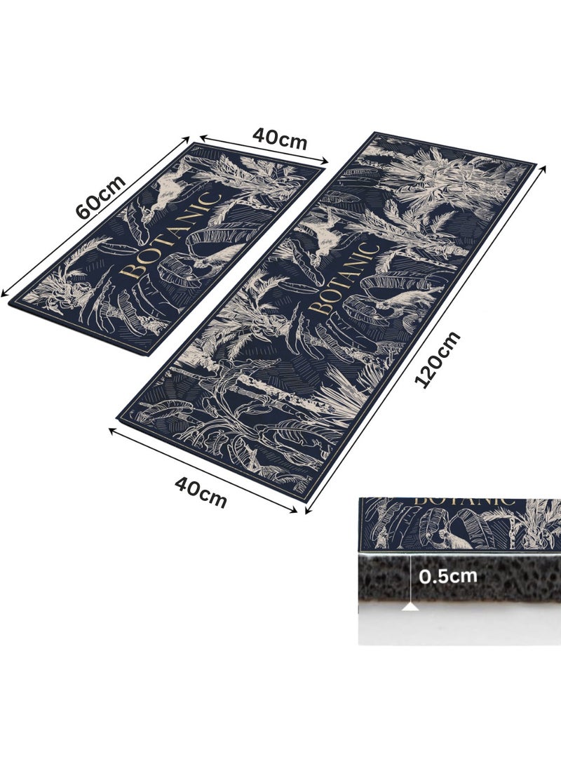LESTER - LESTER Non-Slip Kitchen Mat Super Absorbent kitchen Carpet Quick Drying, Kitchen Rug, Size 40X60x40X120cm - Image 1
