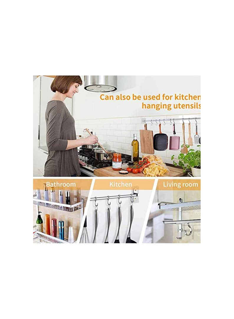 خطاف حائط للأظافر اللاصقة القوية خالية من الثقب ، خطاف تعليق برغي بدون أثر ، خطاف تعليق برغي للحمام وغرفة الاستحمام والمطبخ ، حزمة من 10 - Image 5