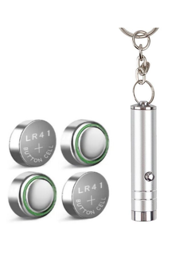 Mini Aluminum UV Torch LED Light Torch Keychain Pocket Light Lamp with Batteries for Mark Checker - Image 3